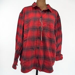 Alpine Design Red and Black Plaid Shirt